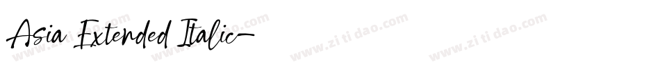 Asia Extended Italic字体转换